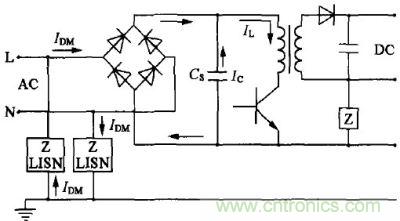差模輸入傳導噪聲電原理圖
