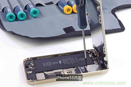 土豪金iPhone 5S拆解：內部結構升級，維修難度增加