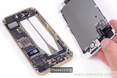 土豪金iPhone 5S拆解：內部結構升級，維修難度增加