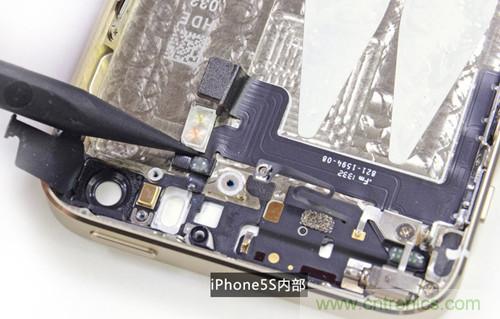土豪金iPhone 5S拆解：內部結構升級，維修難度增加