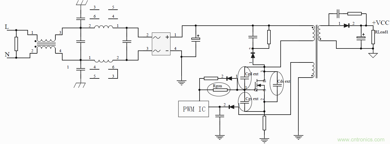 如何改善開關(guān)電源電路的EMI特性？